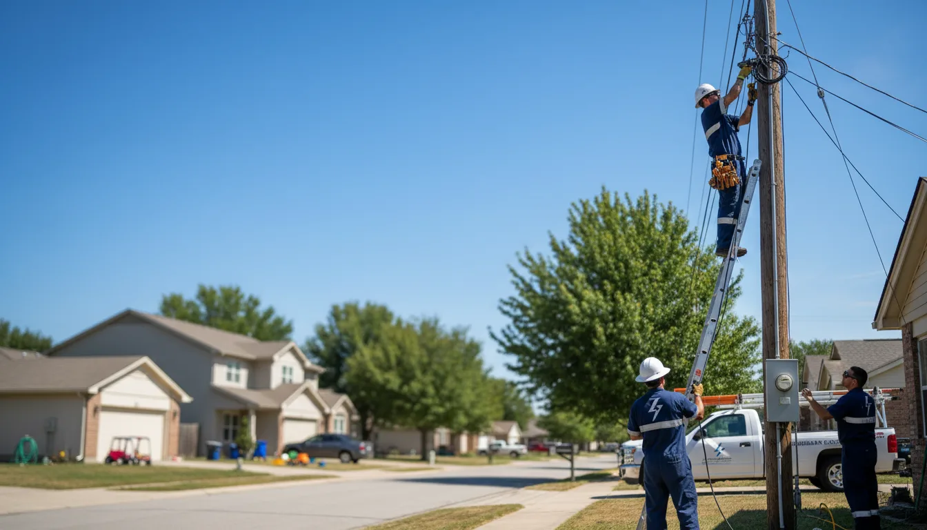 Residential electrician providing installation services in Hoffman Estates, IL